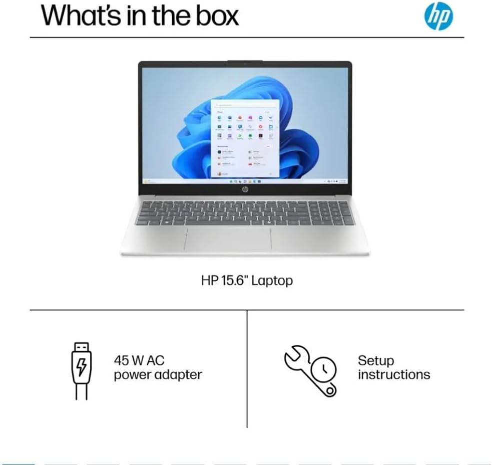 HP 2025 Pavilion 15.6' FHD Touchscreen Laptop, with Free Lifetime Microsoft Office 2024, Intel Core i7-1355U, Windows 11 Pro, Natural Silver, Copilot (16GB RAM | 1TB SSD)