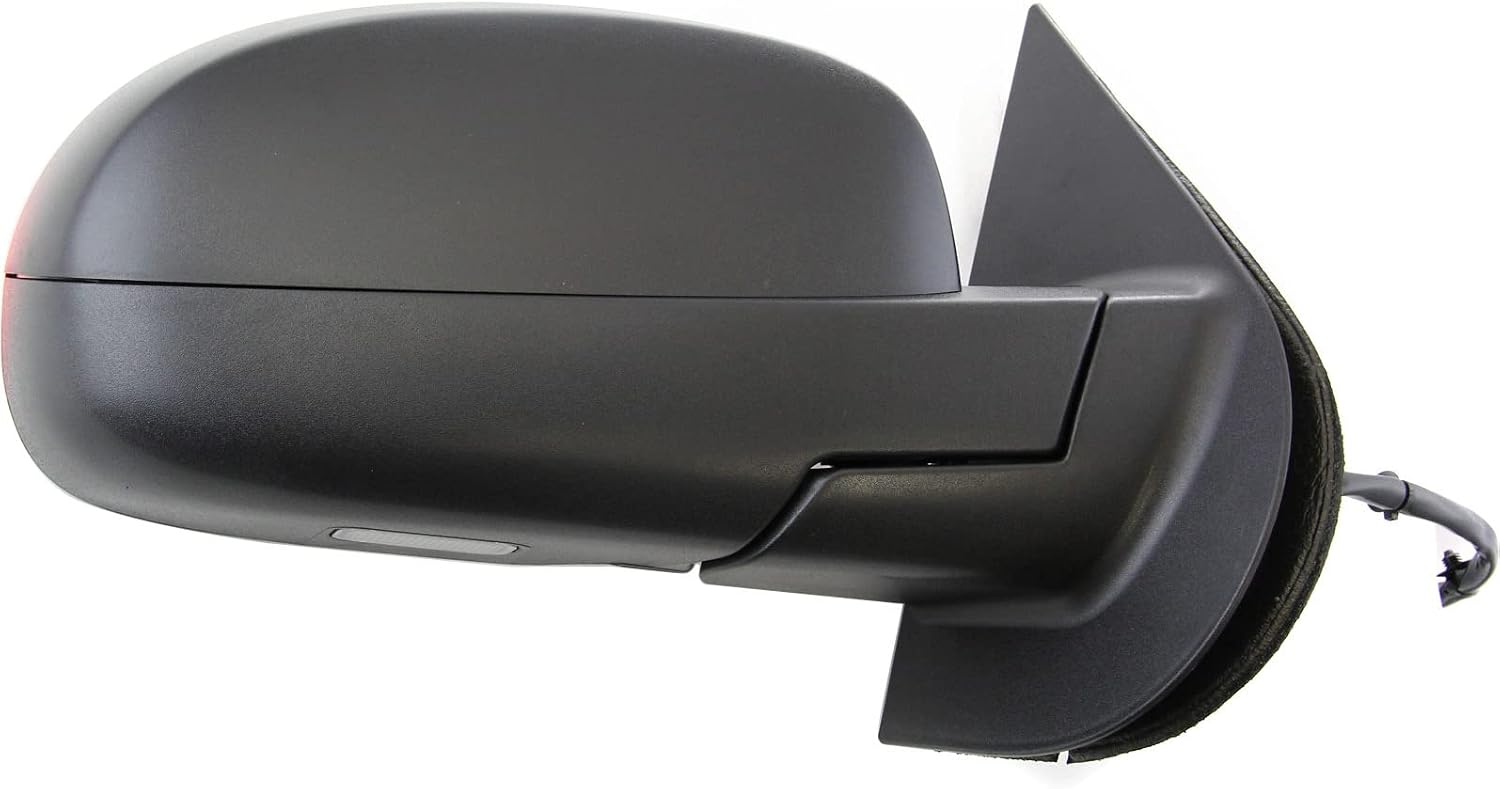 Kool Vue Right Power Heated Mirror for Chevrolet Silverado 1500 GMC Sierra 1500 2007-2013 Power Fold With Signal Light & Puddle Lamp; Without Blind Spot Monitor, Memory & Auto-Dim with 2 Caps New Body