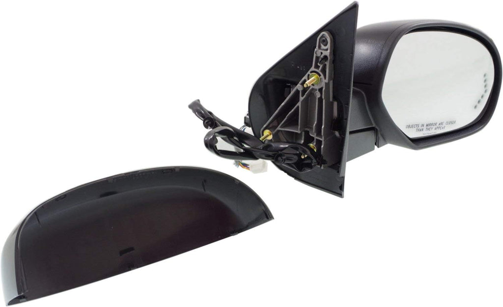 Kool Vue Right Power Heated Mirror for Chevrolet Tahoe Suburban 1500 2007-2014, Power Fold, Signal Light, Memory, Puddle Lamp, Passenger Side, Chevy Accessories, 2 Caps, No Off Road Pkg