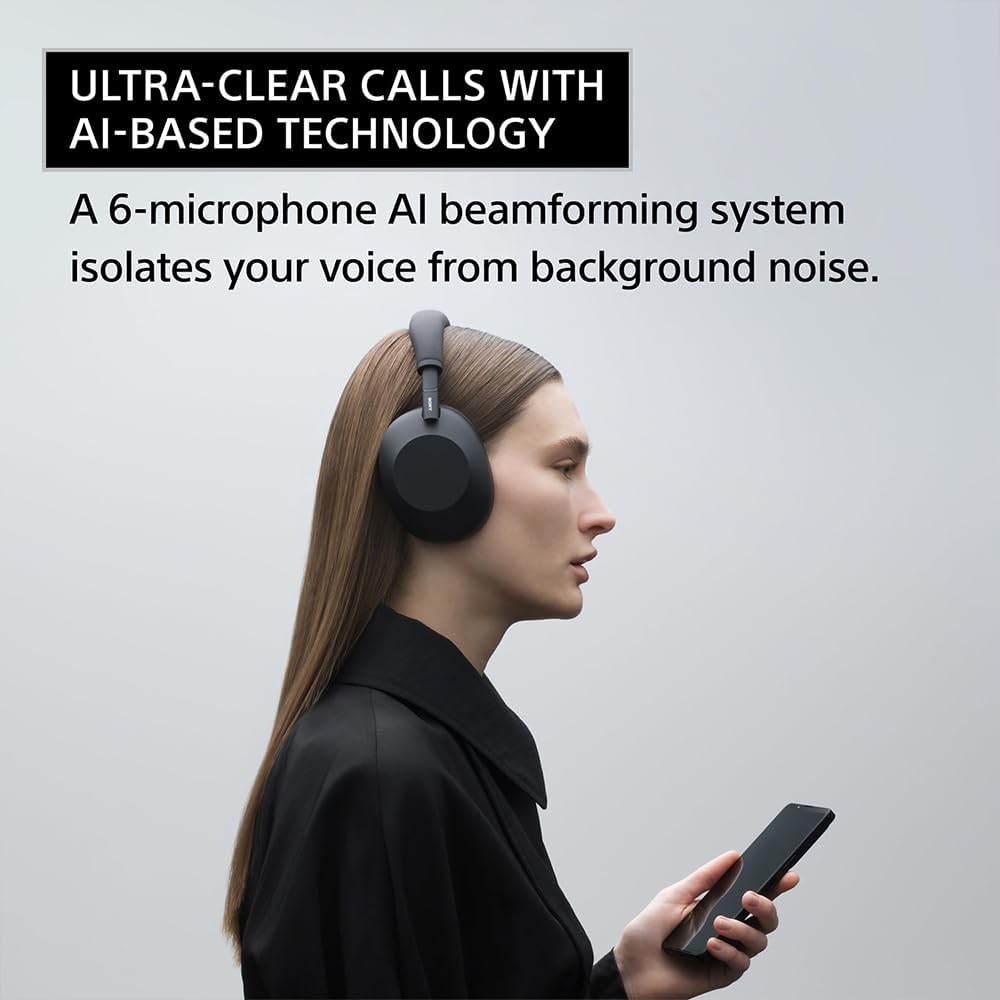 Sony WH-1000XM6 The Best Noise Canceling Wireless Headphones, HD NC Processor QN3, 12 Microphones, Adaptive NC Optimizer, Mastered by Engineers, Studio-Quality, 30-Hour Battery with Deco Guide Bundle