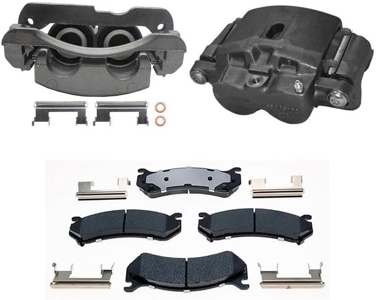 (4) Rear Brake Caliper with Brake Pads Kit Replacement for Chevrolet Avalanche 2500 2002-2006 for Chevy Avalanche 2500 2002-2006 for Chevrolet Silverado 1500 HD 2001-2006