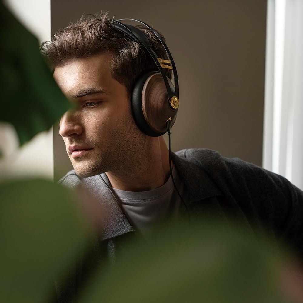 Meze Audio 99 Classics 2nd Gen | Wooden Closed-Back Wired Over-Ear Headphones for Audiophiles, Gaming & Podcasts | Includes 3.5mm to USB-C Adapter & Self-Adjusting Headband (Renewed)