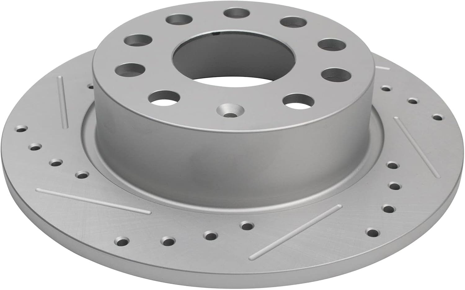 TRQ Performance Rear Brake Pad and Rotor Set Ceramic Solid Rotors Calipers Compatible with 2010-2013 Audi A3