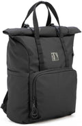 INUK 38L Travel Backpack for Men & Women, Water Resistant Laptop Backpack Hiking Daypack, Eco Friendly Made from 32 Recycled Plastic Bottles with Safety Whistle & Fidlock Magnetic Buckle, Black