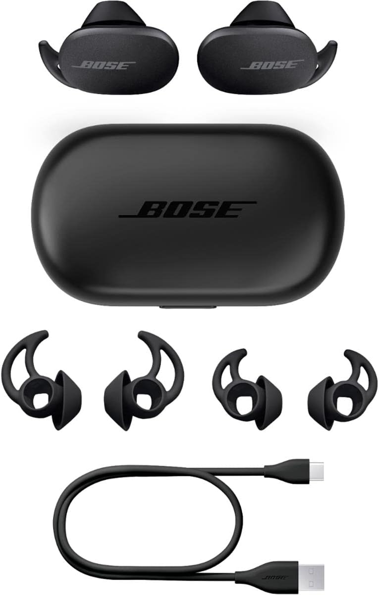 Bose QuietComfort Noise Cancelling Earbuds-Bluetooth Wireless Earphones, Triple Black (Renewed)