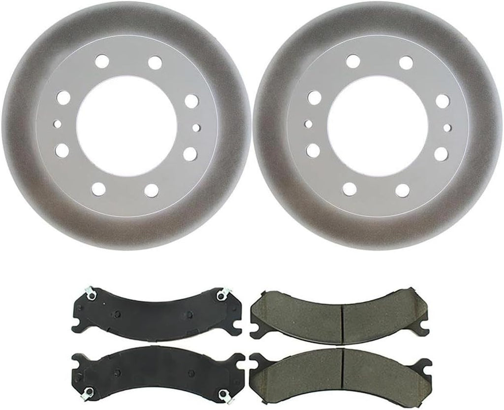 Front Brake Pads and Rotors Kit, Replacement Brakes Kit for Chevrolet Silverado 3500 5.7L 2004-2007, for Chevy Silverado 3500 6.0L 2001-2006, for Chevrolet Silverado 3500 6.6L 2001-2006