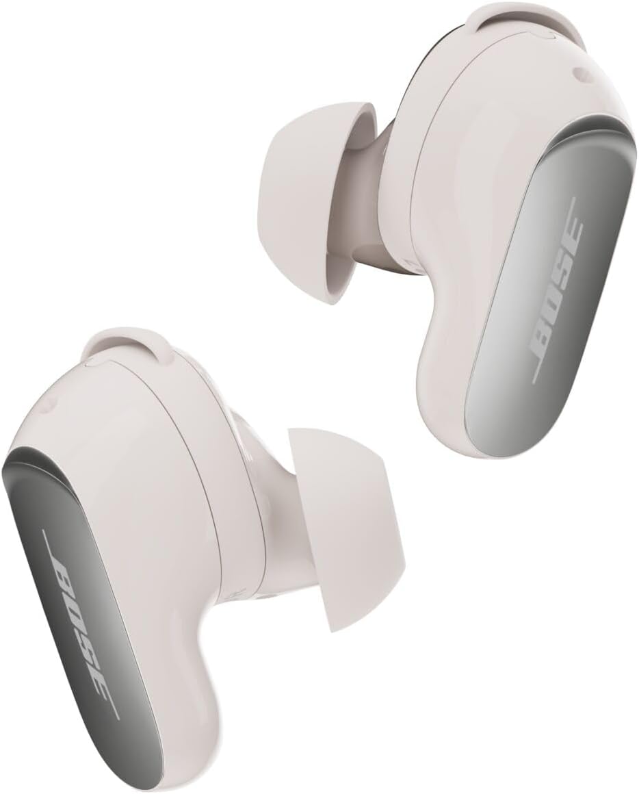 Bose QuietComfort Ultra Earbuds (2nd Gen) - Wireless Noise Cancelling Earbuds with Mic, Immersive Audio, USB-C Charging, Up to 6 Hours Battery, IPX4 Rating, White Smoke