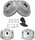Disc Brake Rotor and Pad Set Kit Rear Side Ceramic Smooth G-Coated Calipers Truck for Chevy for Silverado 1500 2003-2006 & Classic 2007,for GMC for Sierra 1500 2003-2006 & Classic 2007 MM1057