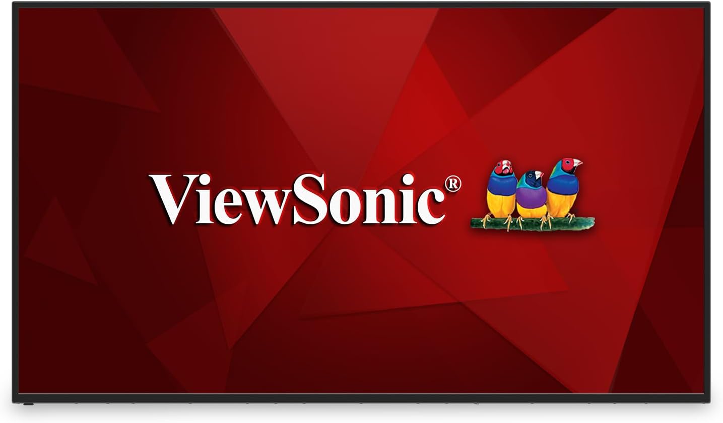 ViewSonic CDE6512 65' 4K UHD Commercial Display with VESP, Wireless Screen Sharing, USB Wi-Fi Capabilities, RJ45, HDMI, USB C