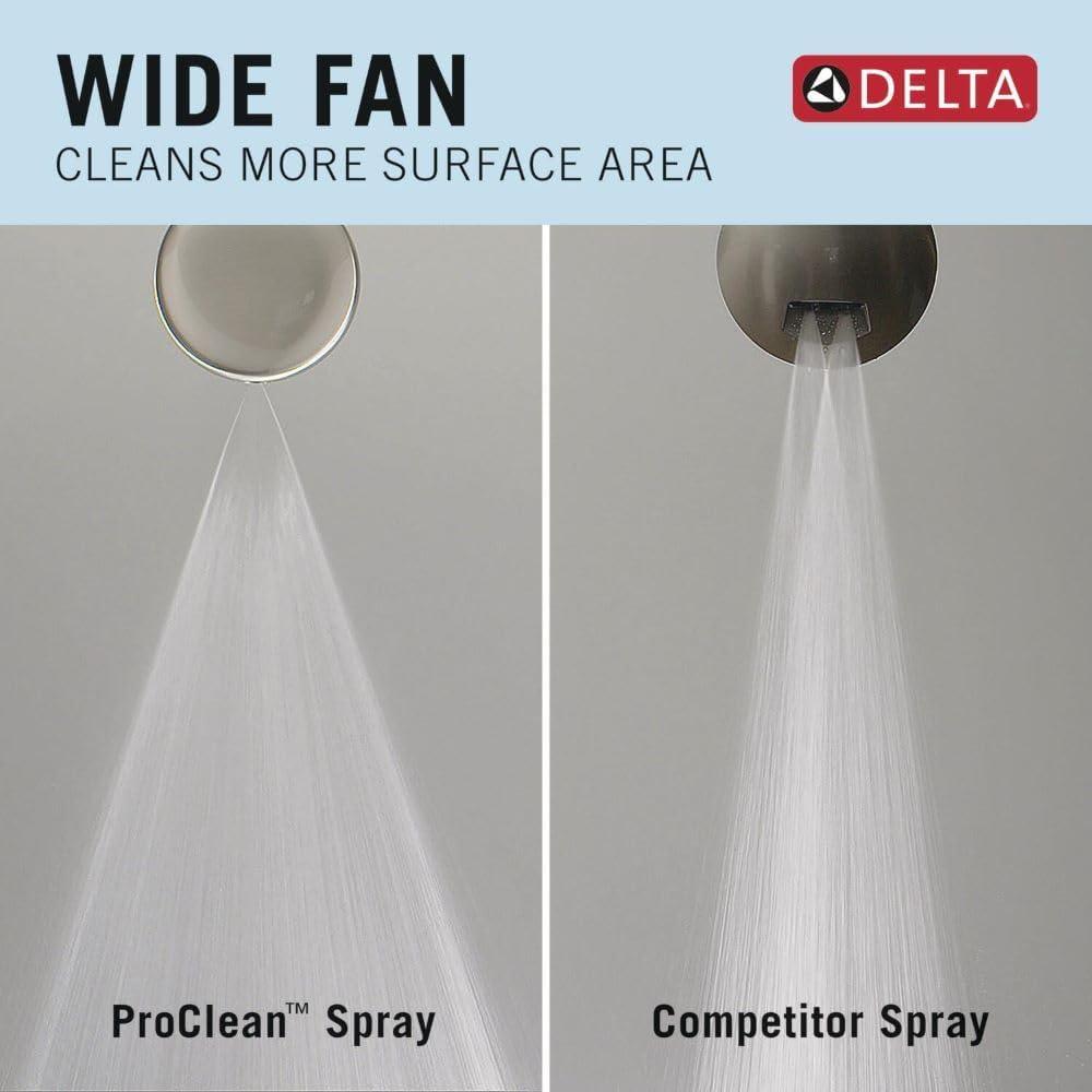 Delta 7-Setting Brushed Gold Wall-Mount Handheld Shower Head with ProClean Spray, Hand Held Shower Head with High Pressure Spray, Lumicoat Chrampagne Bronze 59584-CZ-PR-PK