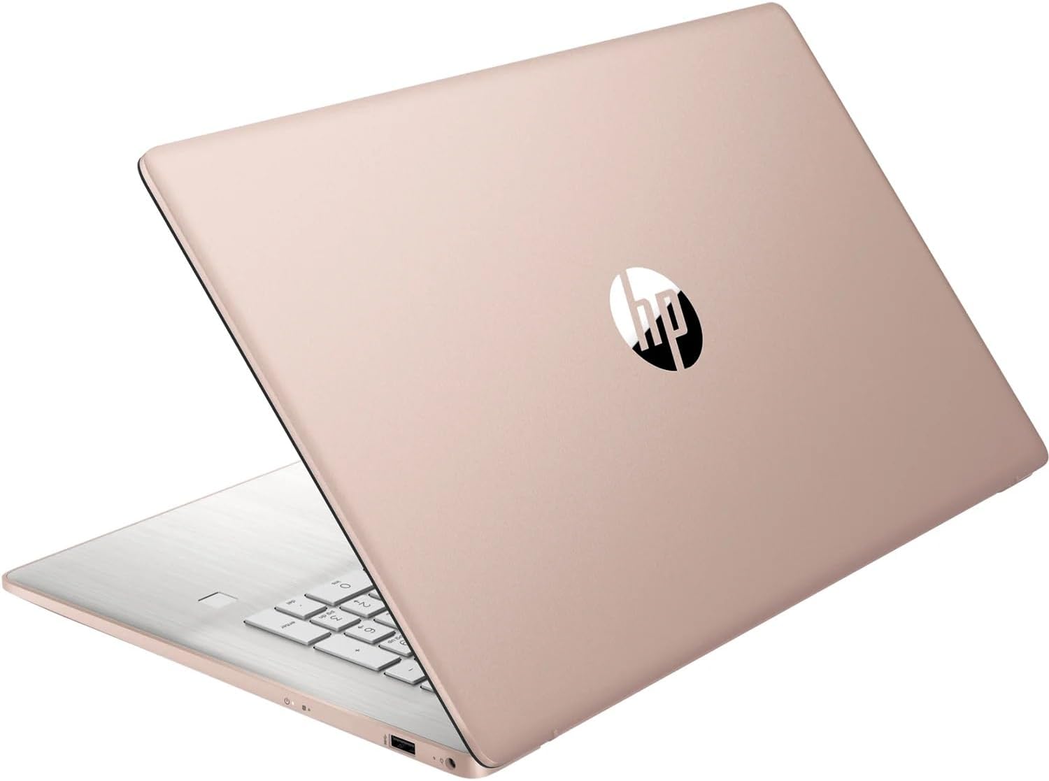 HP 17.3' HD Business Laptop Computer, AMD Ryzen 3 5300U Quad-core Processor 2.6GHz (Up to 3.8GHz), 16GB RAM, 1TB SSD, Backlit Keyboard, USB-C, Wi-Fi, Bluetooth, Touchscreen, Webcam, Rose Gold, Win 11