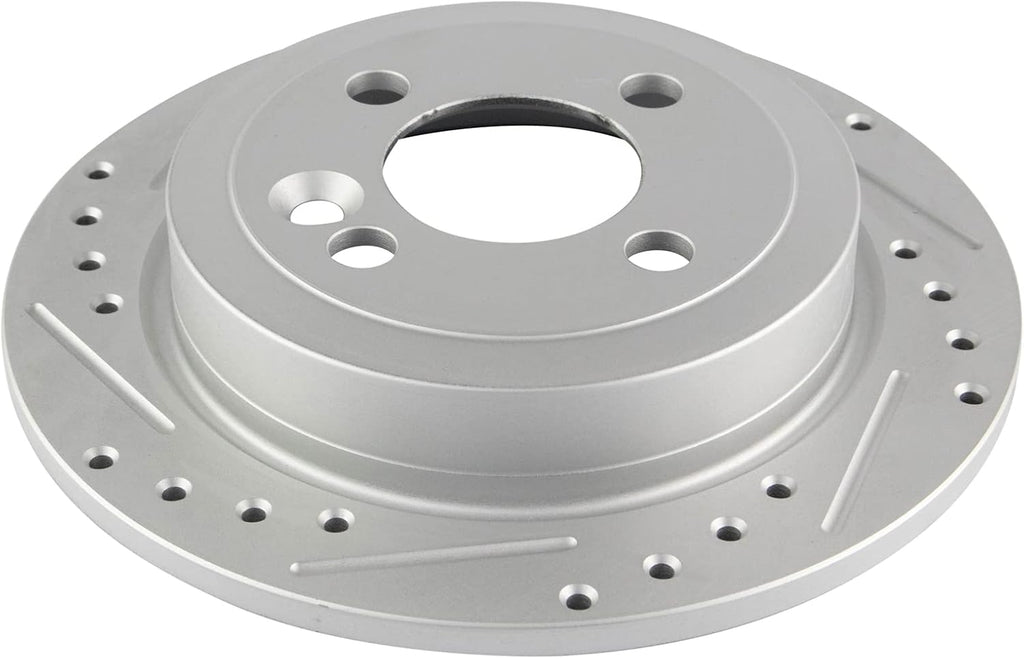 TRQ Performance Rear Brake Pad and Rotor Set Ceramic Solid Rotors Calipers Compatible with 2007-2008 Mini Cooper