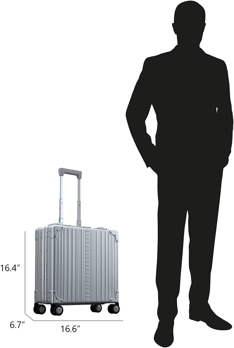 Aleon All Aluminum Lightweight 17' Rolling Laptop Catalog Case, Vertical Opening with TSA Locks & Aircraft-Grade Aluminum Frame