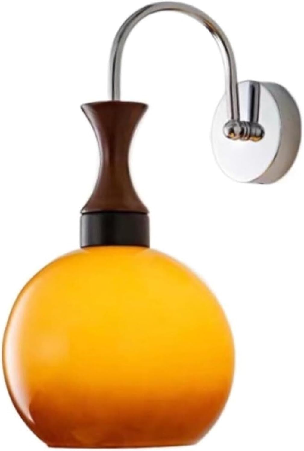Wall Sconces Modern Industrial Iron Lamp Indoor Decor Mounted Light Glass Lampshade for Bathroom Living Room Bedroom(Gold)(Silver)