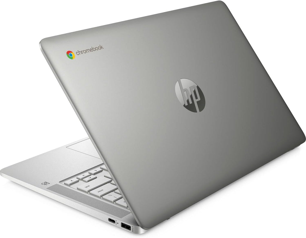 HP Chromebook 14a Touchscreen Laptop 14-inch HD Intel Celeron N4020, 4GB LPDDR4 RAM, 64GB eMMC, Intel UHD Graphics 600, Google ChromeOS, Computer PC Fast Charge - 14a-na0037nr Natural Silver (Renewed)