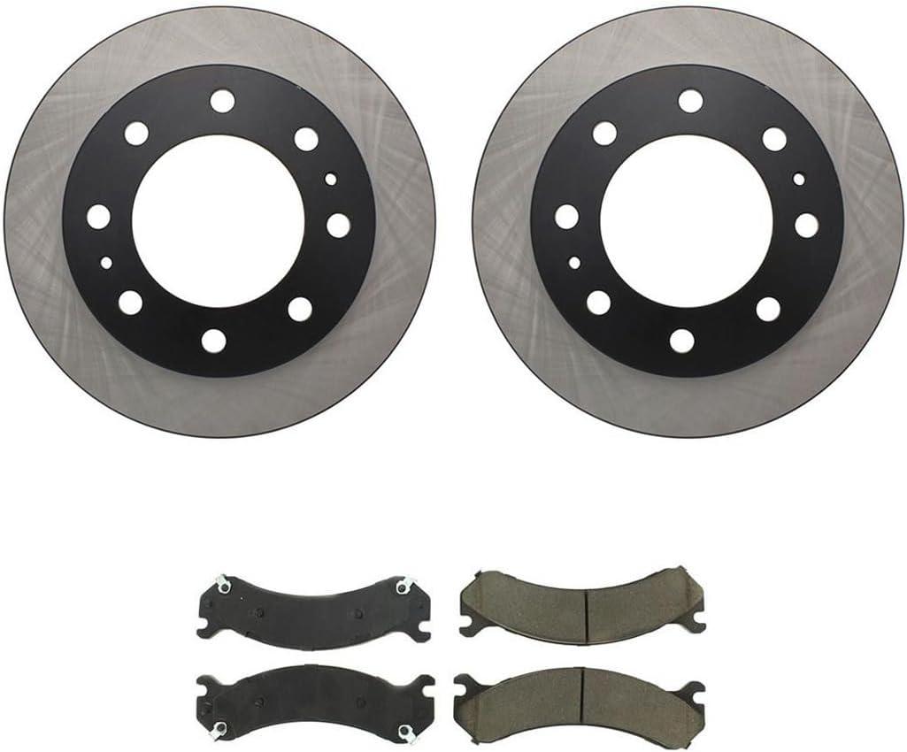 4X Front Brake Kit - Brake Pads and Rotors Kit Automotive Replacement Brake Kits for Chevy Silverado 1500 HD Classic 2007-2007 for Chevrolet Silverado 2500 1999-2004