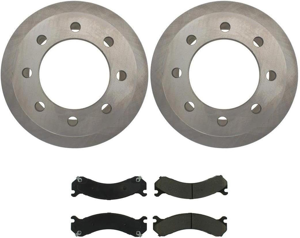 3PCS Brake Pads and Rotors Kit, Rear Brake Pads and Rotors Automotive Replacement Brake Kits fits Chevrolet Silverado 3500 2001-2007 fits Chevy Silverado 3500 2001-2007