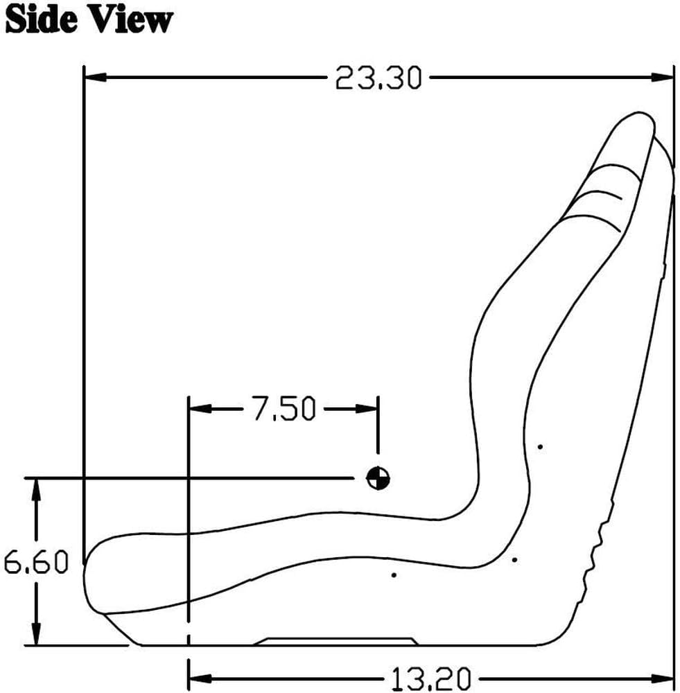 Black Ultra High-Back Seat XB200 Fits Ferris Zero-Turn Mowers IS500Z IS1500Z