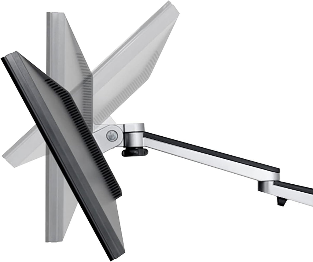 VERSADESK OmniView Dual Monitor Stand - Height Adjustable Arms for 24'-27' Screens - Desk Mount with 360° Rotation - VESA Compatible - Each Arm Supports up to 15lbs | Black