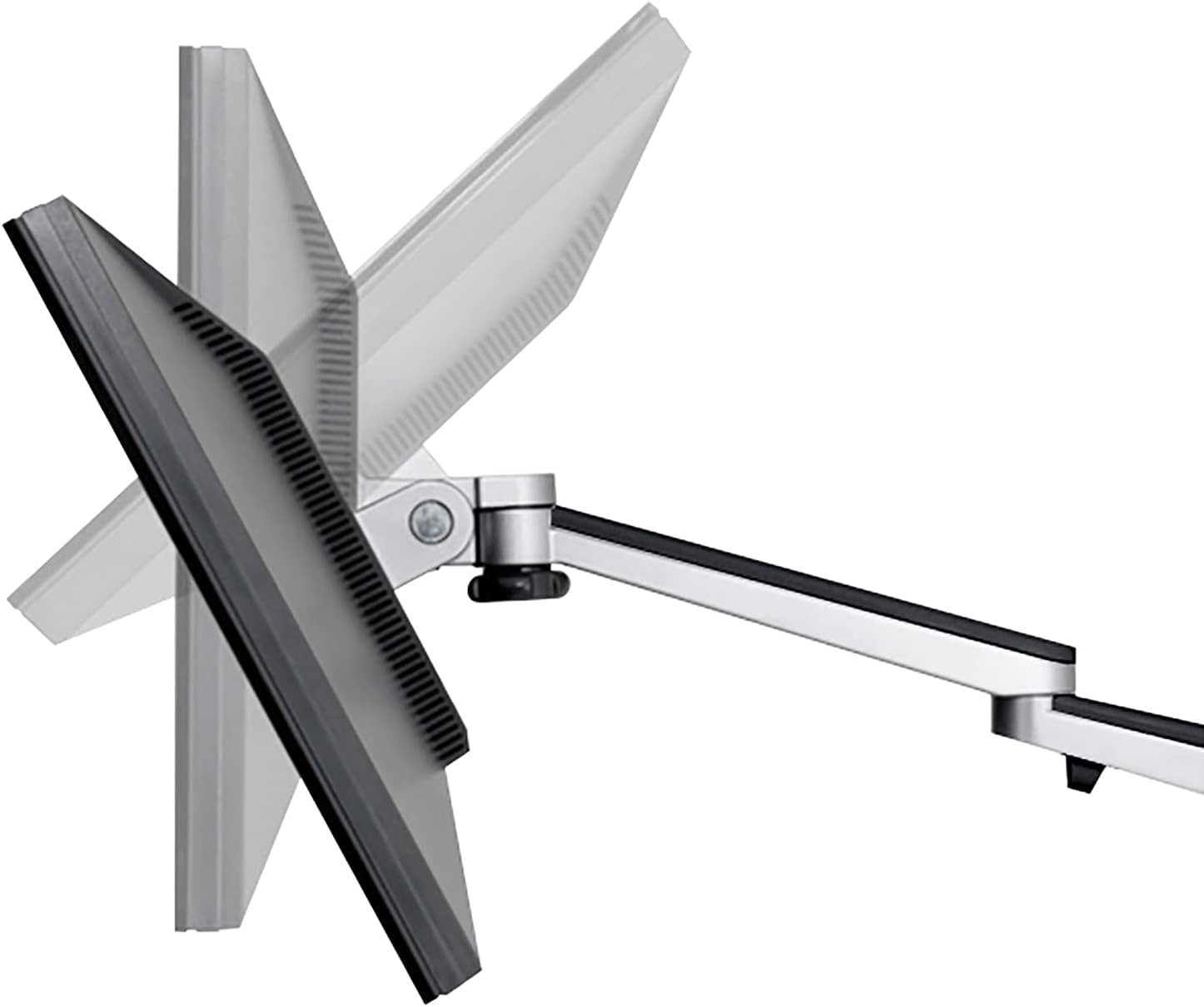 VERSADESK OmniView Dual Monitor Stand - Height Adjustable Arms for 24'-27' Screens - Desk Mount with 360° Rotation - VESA Compatible - Each Arm Supports up to 15lbs | Black