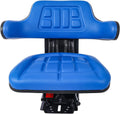 Universal Adjustable Ergonomics Tractor Seat with Heavy-Duty Padded Vinyl Cover, 110-265 LBS Weight Capacity, Heavy Duty Steel for Long-Lasting Comfort (Blue)