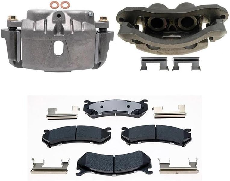 (4) Rear Brake Caliper with Brake Pads Kit Replacement for Chevrolet Silverado 3500 2004-2007 for Chevy Silverado 3500 2004-2007 for Chevrolet Silverado 3500 Classic 2007-2007