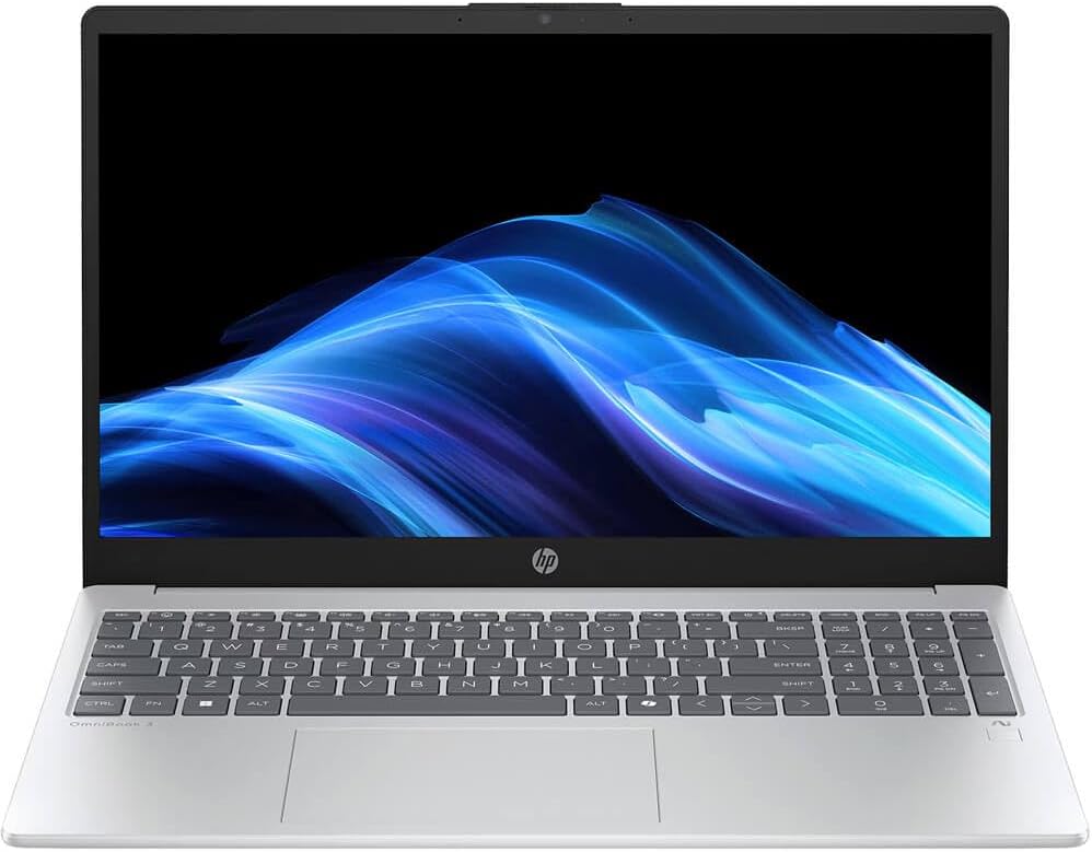 HP 15FN0505NR 15.6 inch OmniBook 3 Touchscreen Laptop - AMD Ryzen AI 5 340 - AMD Radeon 800M Graphics - 16GB/512GB SSD