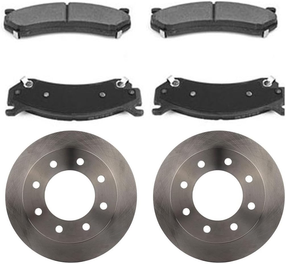 Brake Kit, Brakes and Rotors Kit Rear fits GMC Yukon XL 2500 8.1L 2003 2004 2005, fits Chevy Silverado 1500 4.3L 2005, fits Silverado 1500 4.8L 2005 Ceramic Brake Pads and Rotors Vented 6pcs