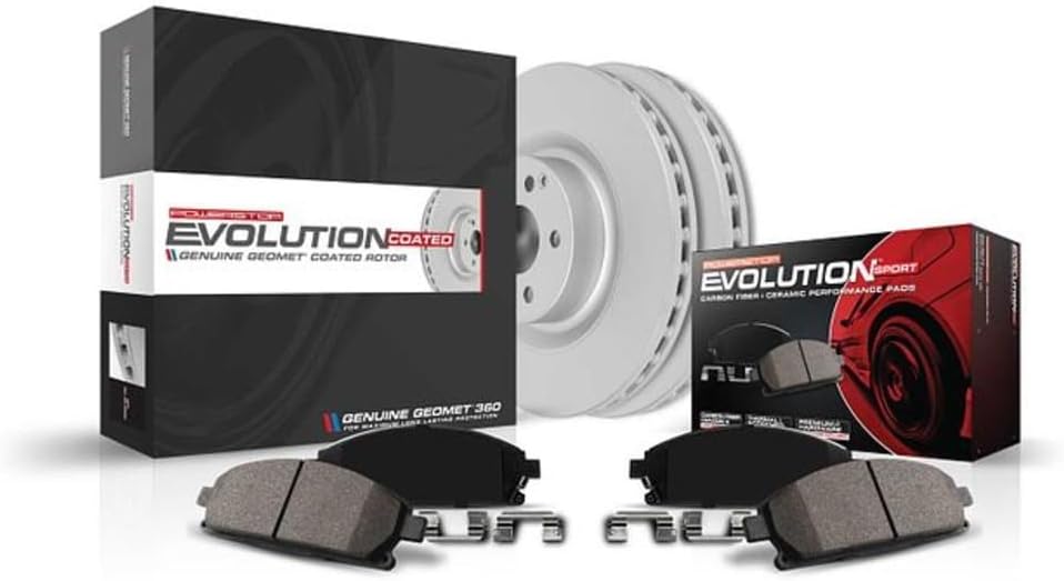 PowerStop Rear Brake Kit for BMW 320i xDrive 2013-18 |328d xDrive 2014-18 |328i 2016 |328i GT xDrive 2014-16 - Fully-Coated Disc Rotors with Z23 Carbon-Fiber Ceramic Brake Pads Upgrade, CRK6852