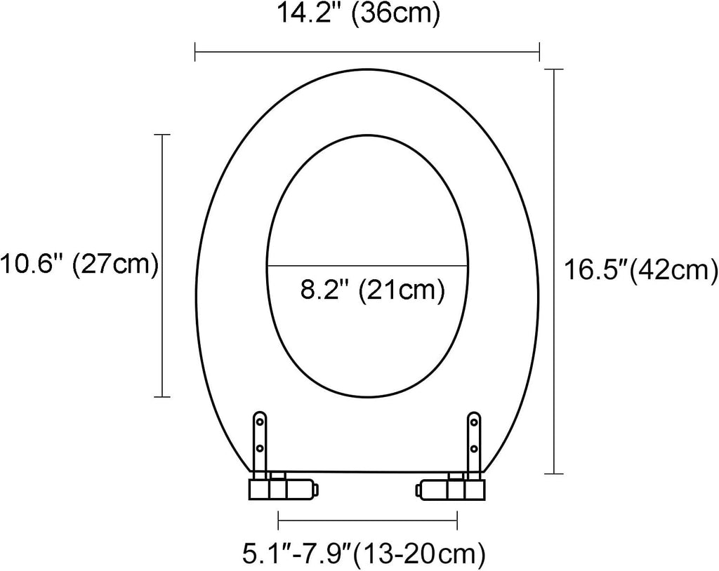 Sparkly Resin Toilet Seat, Elongated Toilet Seat, Thicken Toilet Seats, Glitter Toilet Seat Slow Close Bathroom Toilet Lid, Easy Clean & Install, 42 X 36Cm,Gold(Black)