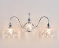 Chrome Bathroom Vanity Lights Modern Crystal Vanity Lighting Fixtures 3-Lights Bathroom Lights for Bathroom Bedroom Kitchen Living Room Dining Room