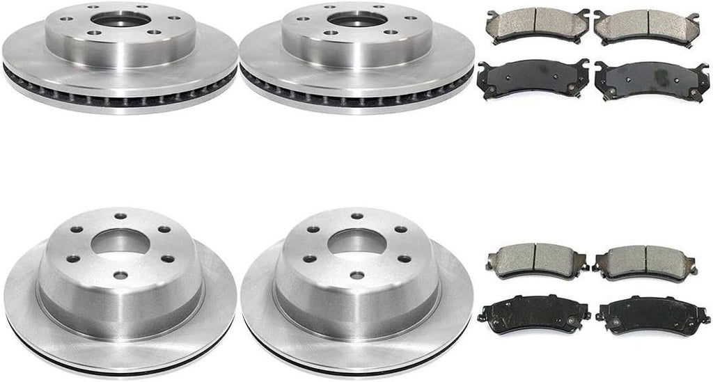 8X Brake Kit Front Rear Replacement Brake Rotors and Semi-Metallic Brake Pads for Chevrolet Astro 2003-2005 for Chevy Astro 2003-2005 for Chevrolet Avalanche 1500 2002-2002