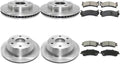 8X Brake Kit Front Rear Replacement Brake Rotors and Semi-Metallic Brake Pads for Chevrolet Astro 2003-2005 for Chevy Astro 2003-2005 for Chevrolet Avalanche 1500 2002-2002