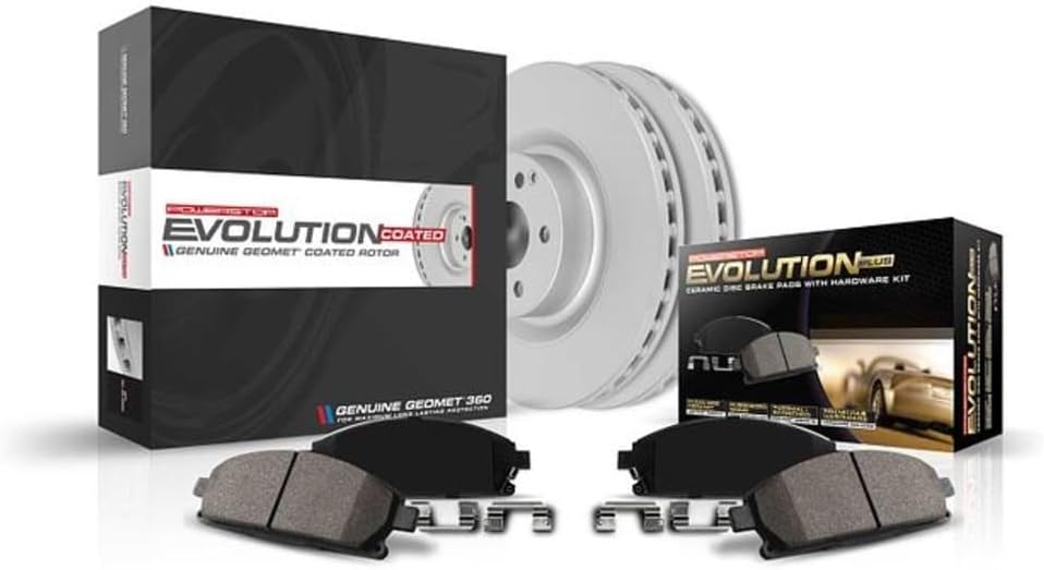PowerStop Rear Brake Kit for Dodge Durango 2011-20 | Jeep Grand Cherokee 2011-20 - Fully-Coated Disc Rotors with Z17 Ceramic Brake Pads Replacement, CRK5950