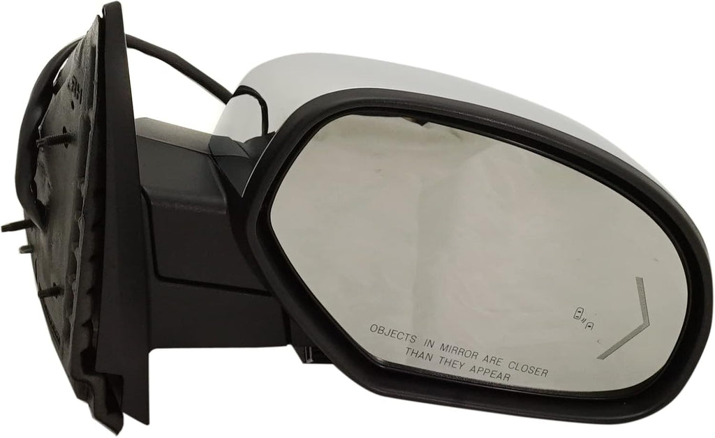 Kool Vue Left & Right Power Heated Mirrors for Chevrolet Tahoe Suburban 1500 GMC Yukon 2007-2014 Power Fold With Signal Light, Blind Spot Monitor, Memory & Puddle Lamp; Without Auto-Dimming Chrome