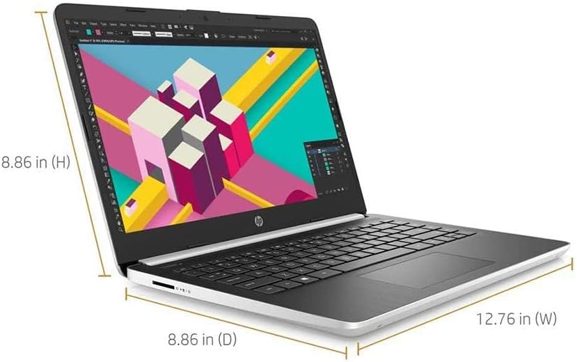 HP 2020 Pavilion 14' FHD Laptop Computer, Intel Pentium N5000 Processor, 4GB DDR4 RAM, 64GB eMMC SSD, HD Webcam, HD Audio, HDMI, Intel UHD Graphics, Windows 10 S, Silver