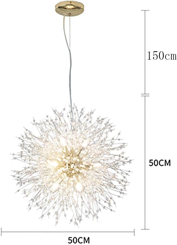 Chandeliers, Chrome Gold Silver Crystal Sputnik Chandelier V-intage Modern Firework Pendant Light Compatible with Living Room Dining Room Bathroom Foyer Restaurant Entryway