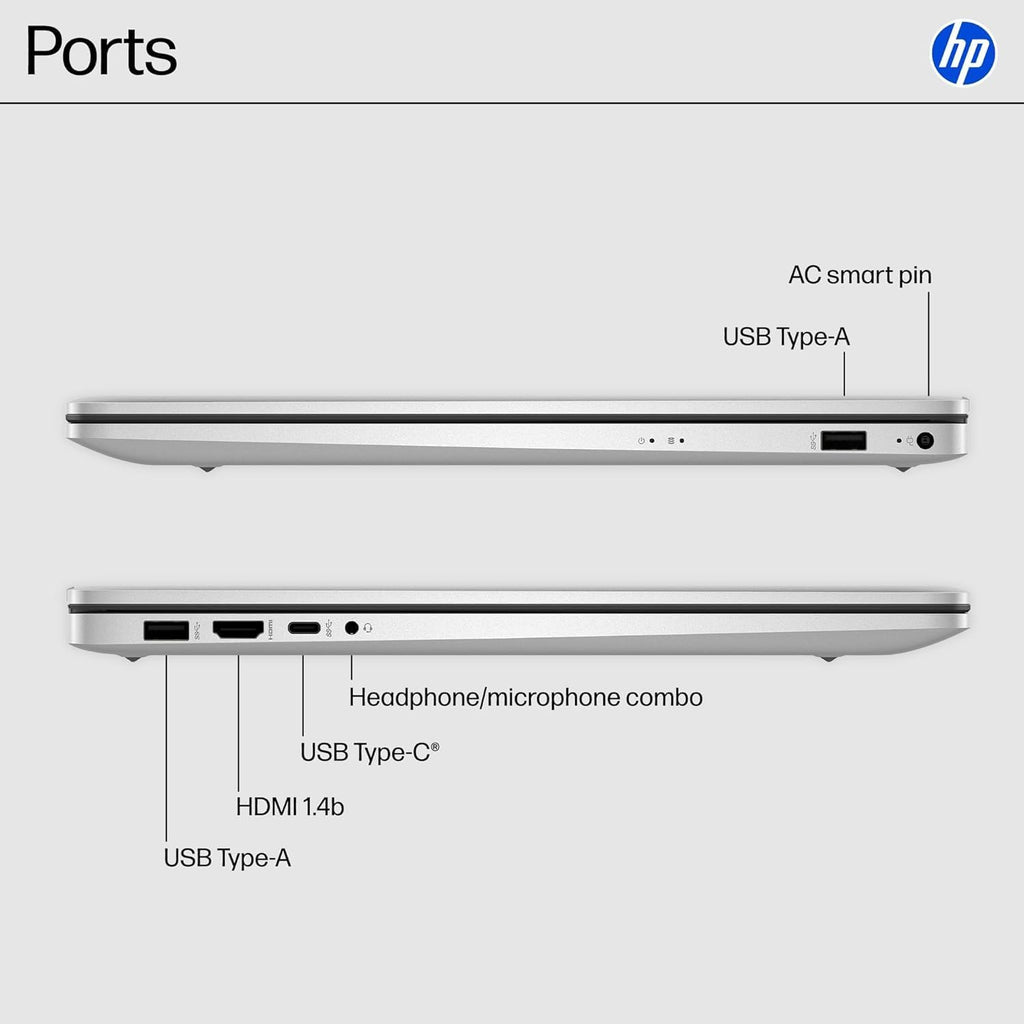 HP 17 Touchscreen Laptop for Business - 17.3' FHD Anti Glare Display, Windows 11 Pro, AMD Ryzen 5 7430U Processor, Wi-Fi 6, AMD Radeon Graphics, Copilot (64GB RAM | 1TB SSD)