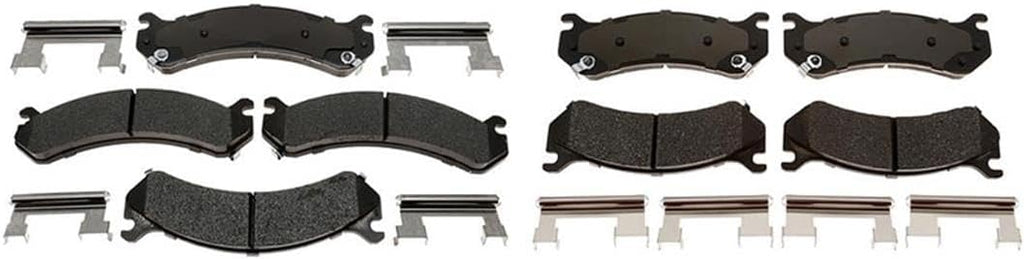 4X Metallic Disc Brake Pads Set Front Rear Automotive Replacement Brake Pads for Chevrolet Avalanche 2500 2002-2006 for Chevy Avalanche 2500 2002-2006 for Chevrolet Silverado 1500 HD 2001-2006