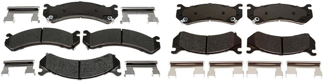 4X Metallic Disc Brake Pads Set Front Rear Automotive Replacement Brake Pads for Chevrolet Avalanche 2500 2002-2006 for Chevy Avalanche 2500 2002-2006 for Chevrolet Silverado 1500 HD 2001-2006