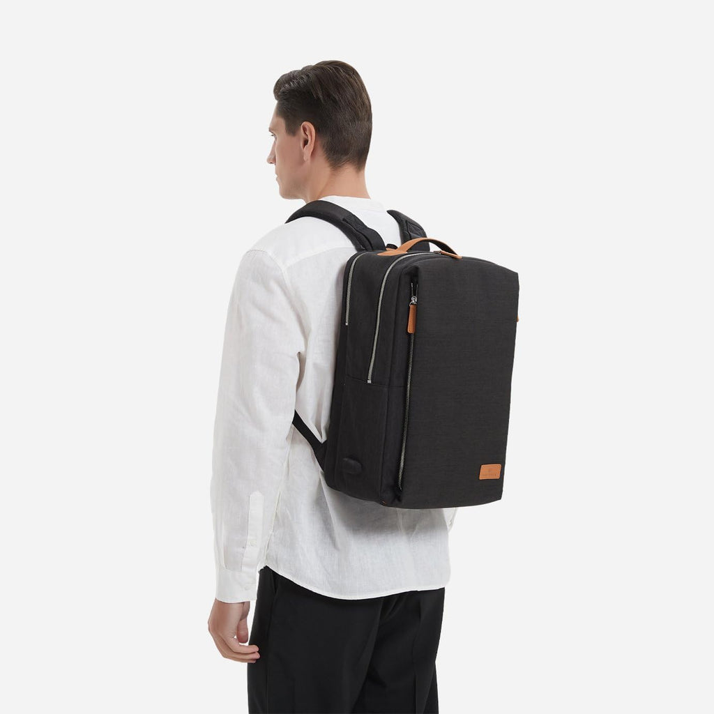 Nordace Siena Pro 15 Smart Backpack with USB Charging - 16' Laptop Backpack, 20L Daily Backpack for Travel, Everyday, or Work (Black-Brown)