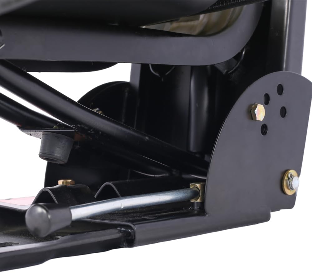 Universal Adjustable Ergonomics Tractor Seat with Heavy-Duty Padded Vinyl Cover, 110-265 LBS Weight Capacity, Heavy Duty Steel for Long-Lasting Comfort (Yellow)