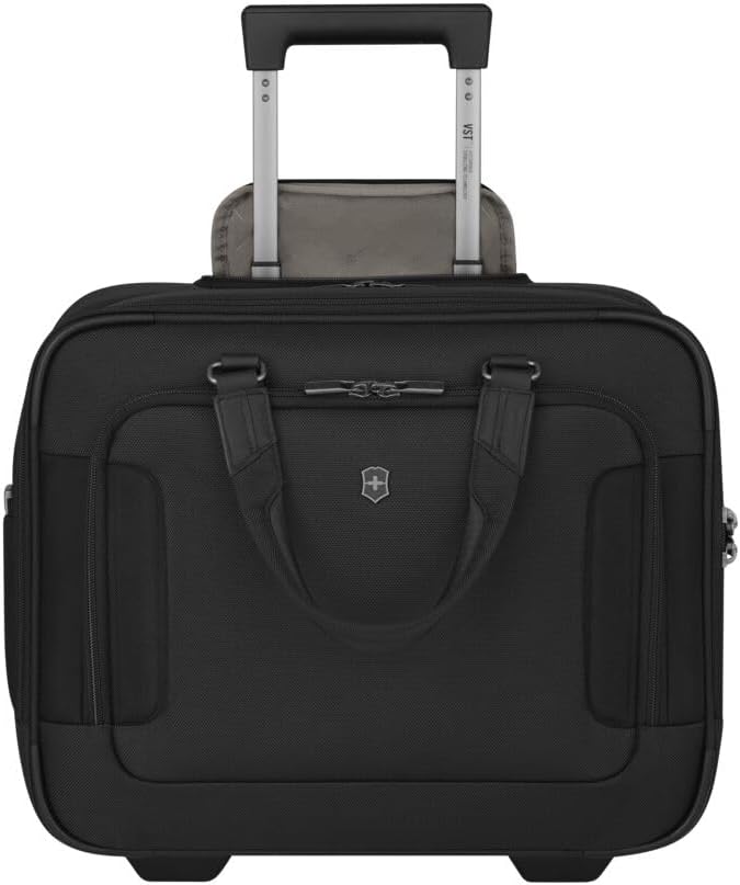Victorinox Werks Traveler 7.0, Wheeled Briefcase, 2-Wheel Briefcase with 15.6' Laptop and 11'' Tablet Compartment, Black