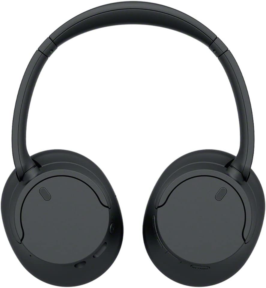 Sony WH-CH720N Wireless Noise Cancelling Headphone, Black Bundle with Wood Headphone Display Stand Secure Tabletop Holder/Gaming Headset Hanger