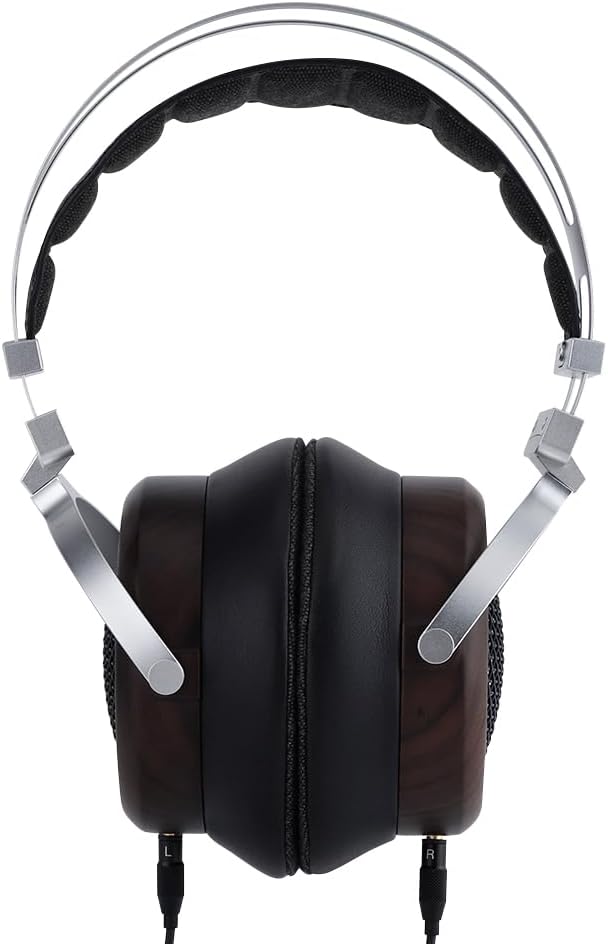 SIVGA Luan Hi-Fi Over-Ear Dynamic Driver Open-Back Wood Wired Headphone with Detachable Cable, Professional Grade Earphone for Audiophiles, for Home, for Studio(Black)