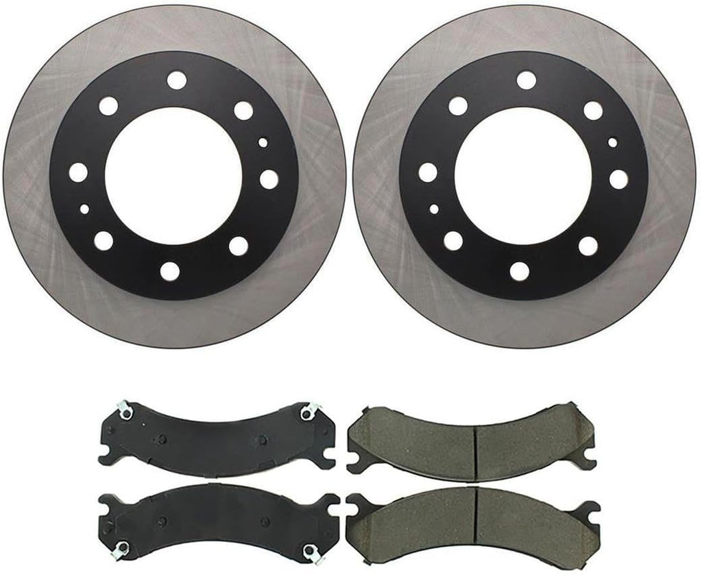 4X Front Brake Kit - Brake Pads and Rotors Kit Automotive Replacement Brake Kits for Chevrolet Express 2500 2003-2019 for Chevy Express 2500 2003-2019 for Chevrolet Silverado 1500 2004-2005