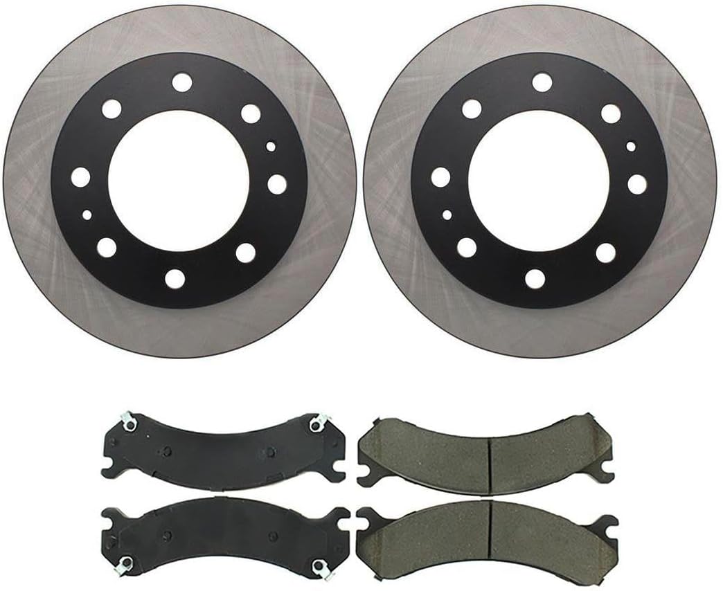 4X Front Brake Kit - Brake Pads and Rotors Kit Automotive Replacement Brake Kits for Chevrolet Express 2500 2003-2019 for Chevy Express 2500 2003-2019 for Chevrolet Silverado 1500 2004-2005