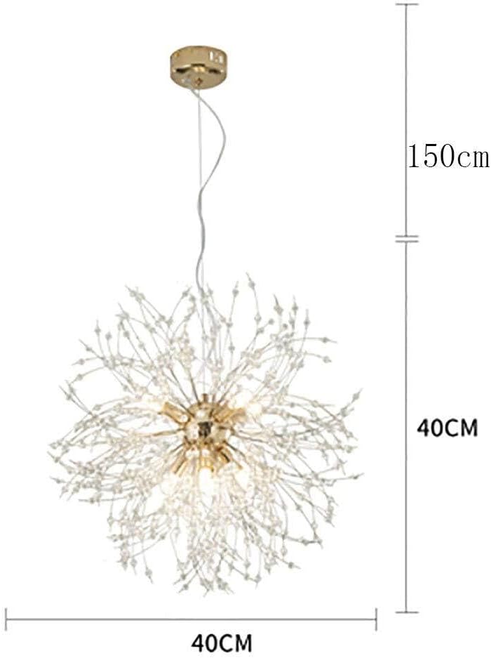 Modern Chandelier, Chrome Gold Silver Crystal Sputnik Chandelier V-intage Modern Firework Pendant Light for Living Room Dining Bathroom Foyer Restaurant Entryway