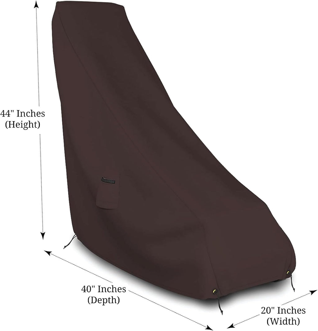 Lawn Mower Cover 18 Oz Waterproof - Customize Cover with Any Size - 100% Weather Resistant Grass Mower Cover with Air Pocket and Drawstring with Snug Fit (40' D x 20' W x 44' H, Coffee)