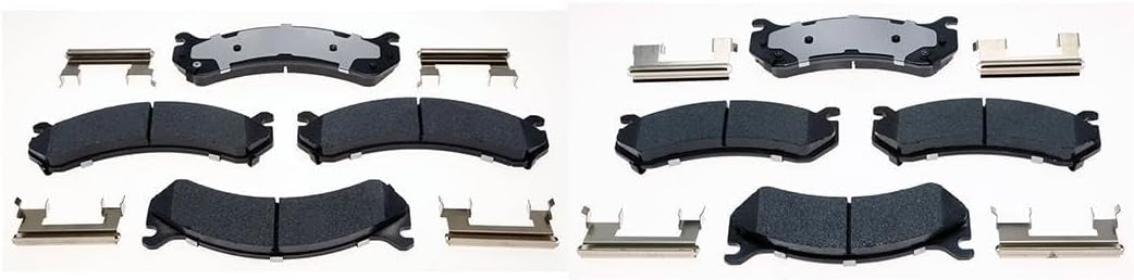 Automotive Replacement Brake Pads, 4X Hybrid Front Rear Disc Brake Pad Set AUTO DN for Chevrolet Avalanche 2500 2002-2006 for Chevy Avalanche 2500 2002-2006 for Chevrolet Silverado 1500 HD 2001-2006